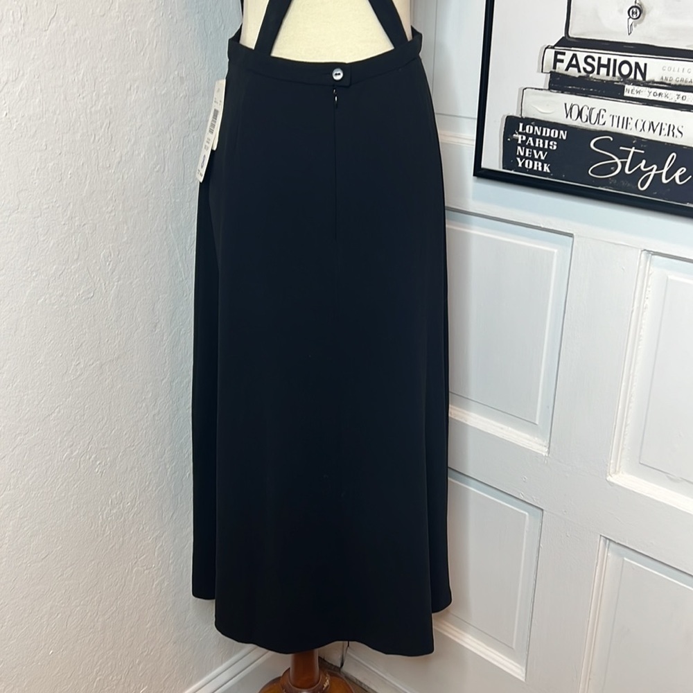 NWT Liz Claiborne Petite Collection Black Overall Midi Dress 8P - Picture 5 of 7